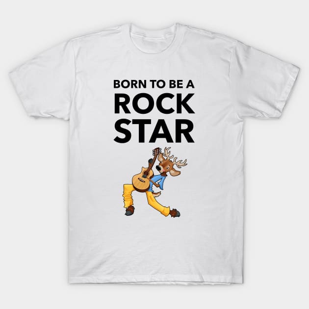 Born To Be A Rock Star T-Shirt by Jitesh Kundra